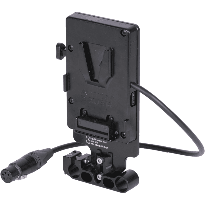 Vocas 0370-0171 V-lock Mount Plate with 4 pin XLR Connector